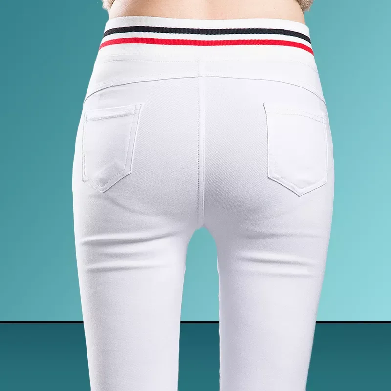 

Леггинсы-карандаш с средней талией, черные, темно-синие, на весну/осень