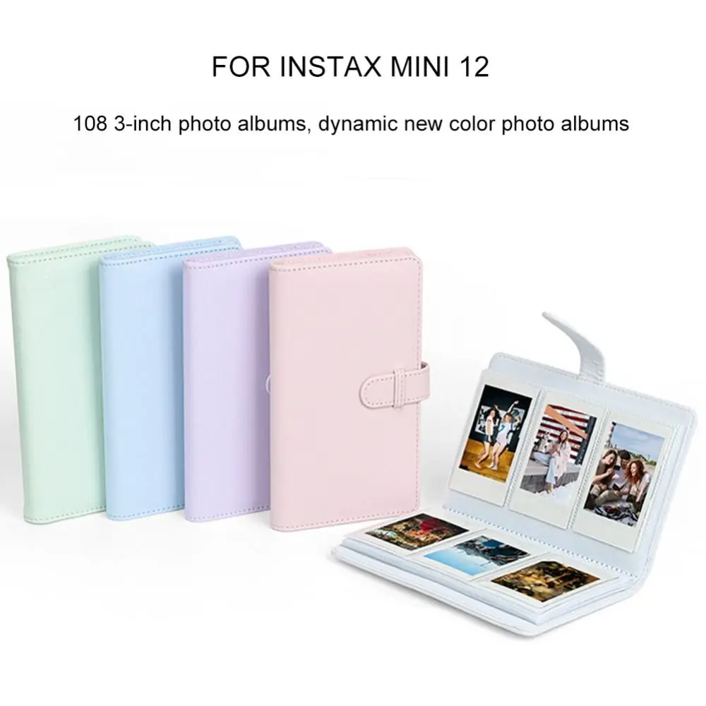 

PU Leather Photo Paper Collection Book Storage Film Camera 3 inch 108 Pockets Photo Album For Fujifilm Instax mini 12