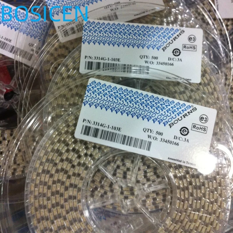 5 шт. 3314G Φ потенциометр 20/50R 500R 1K 5K 10K 20K 50K 100K 3314G-1 501/102/502/103/203/503/104E