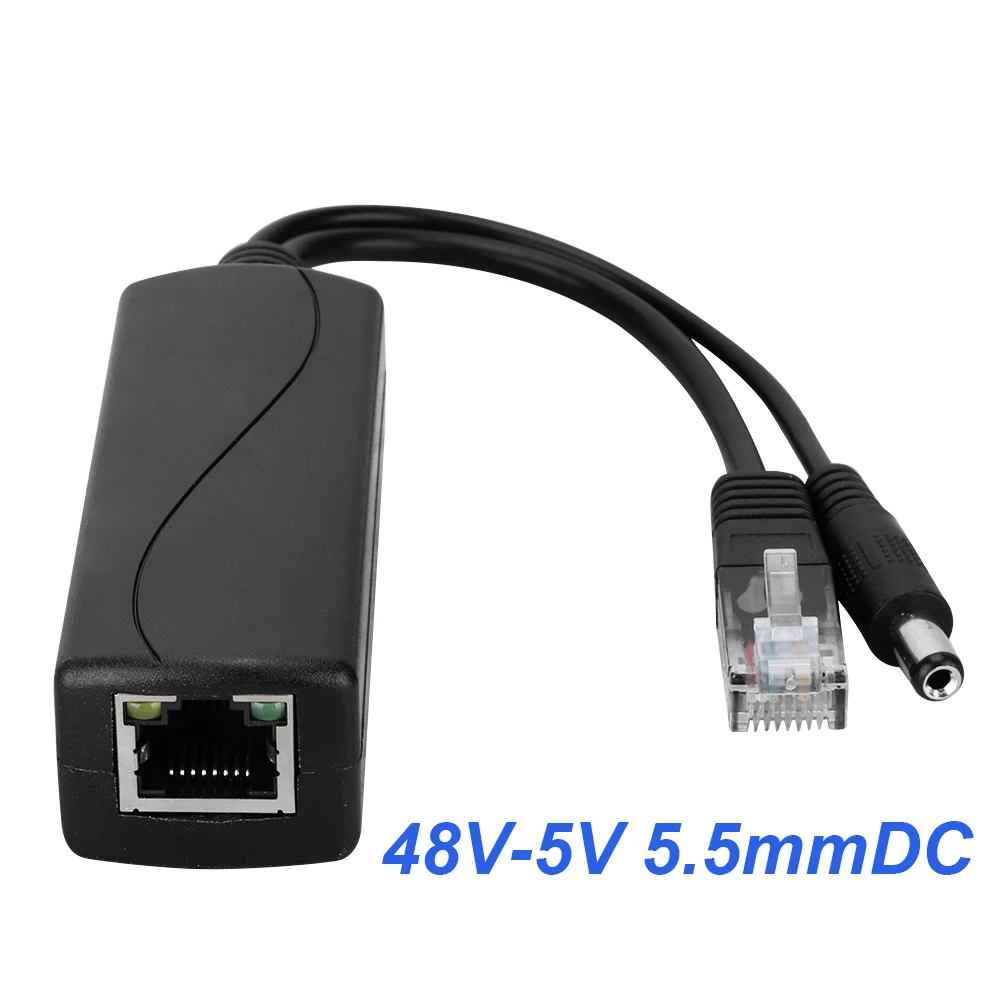 PoE Splitter 5v POE usb tpye-C Power Over Ethernet 48V To 5V Active Micro USB Plug for Raspberry Pi | Безопасность и защита