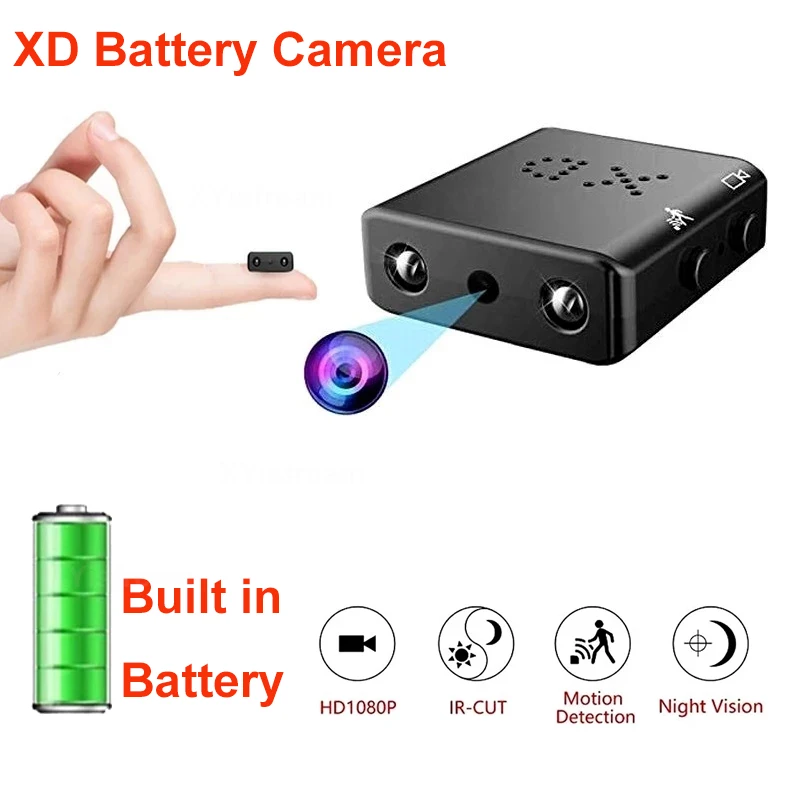 

Mini Secret Camera Full HD 1080P Home Security Camcorder XD IR-CUT Night Vision Micro Cam Motion Detection Video Voice Recorder