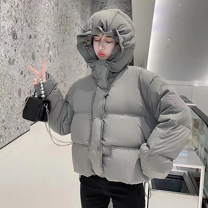 

Women's Winter Jacket Warm Parkas 2023 New Female Down Cotton Coat Outwear Detachable Hooded Thicke Cotton Clothes Tops