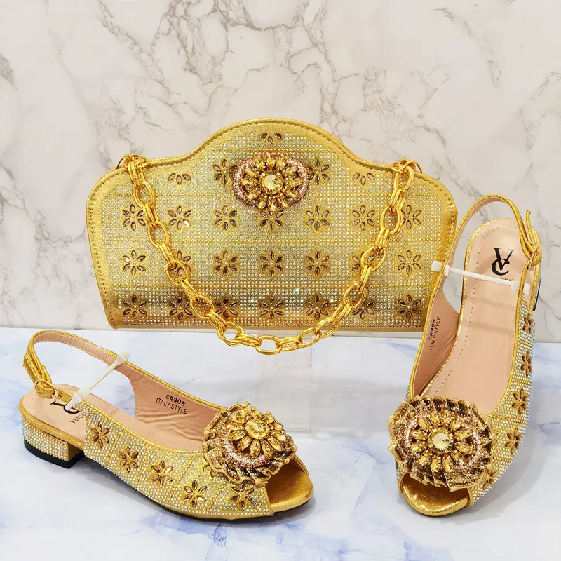 

Sandals Elegant Shoes and bags to match in high fashion shoes for Nigeria bag and shoes set to women shoes heel 2.8 CM