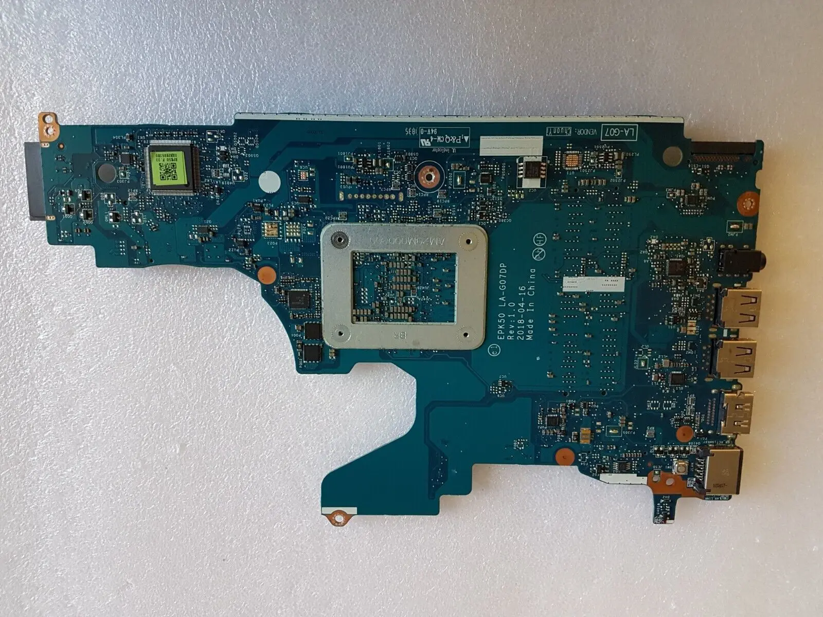 

Genuine FOR HP 15-DA 620 Motherboard i5-7200U 2.5Ghz LA-G07DP EPK50 L36494-601