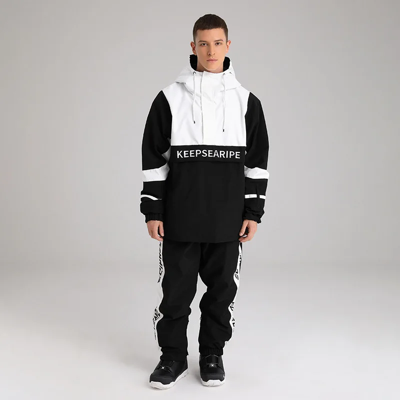 

Новая зимняя свободная Лыжная одежда оверсайз в стиле хип-хоп, лыжные костюмы, шпон, лыжный сноуборд, Мужская и Женская водонепроницаемая повседневная спортивная одежда для снежной погоды