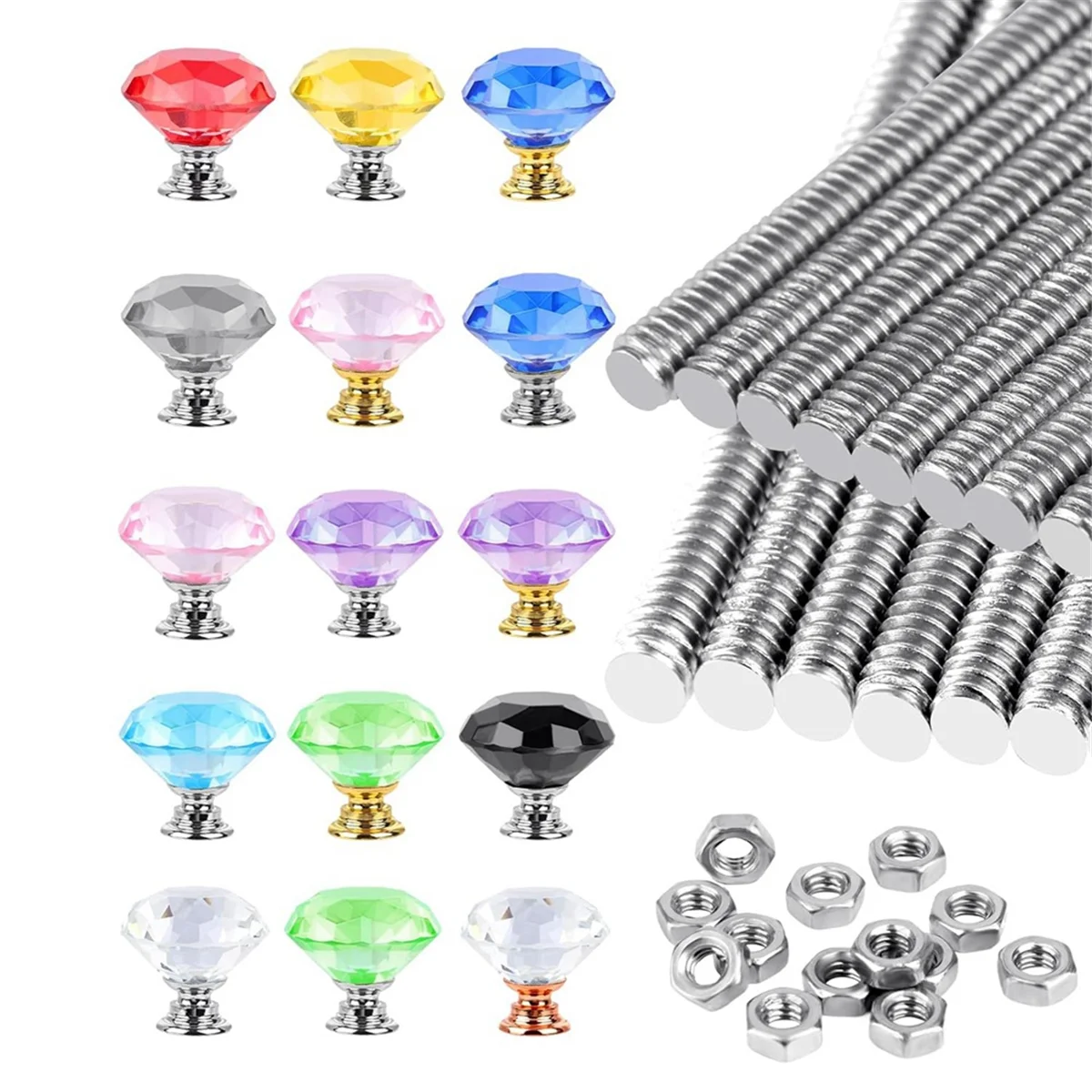 Наборы стержней с резьбой 8/32 дюйма 45 шт. включают 15 стержнем M4 металлическими