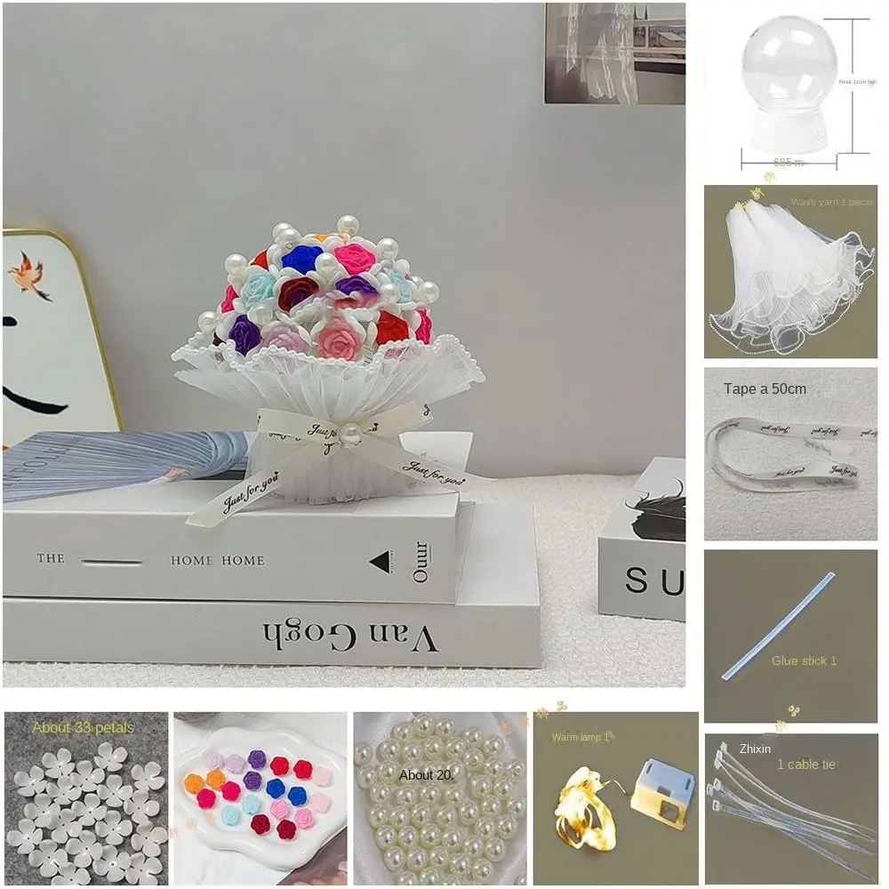 Атмосфера Ночник Синяя Звезда Роза Декоративные Букеты Букет Материал Упаковка