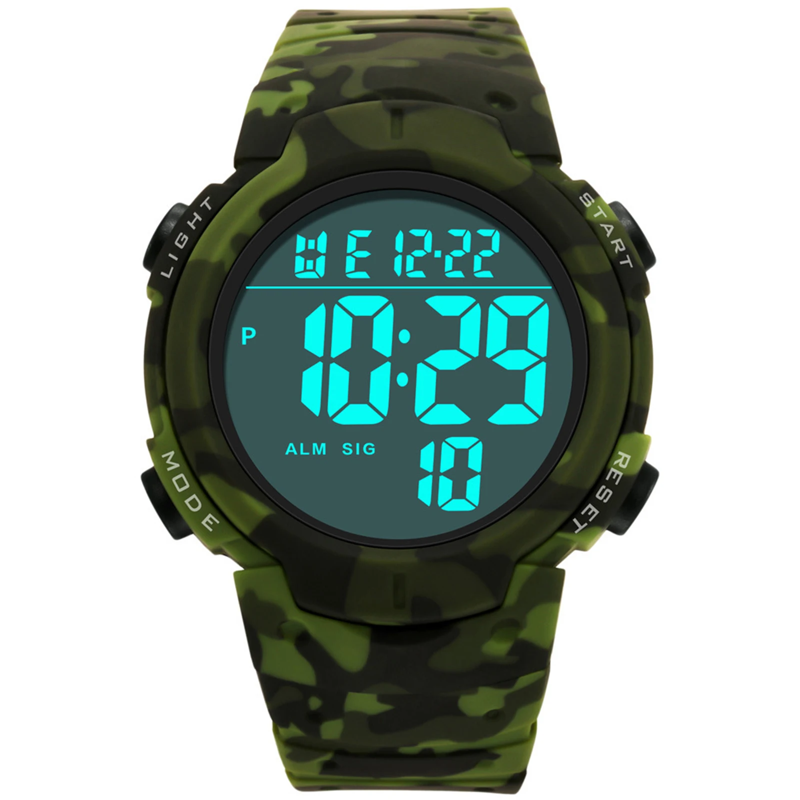 V8 Cool Large Screen Silicone Band Bolts Round Dial Analog Quartz Wrist Watch Men Women Children Sports Digital Watch for Studen