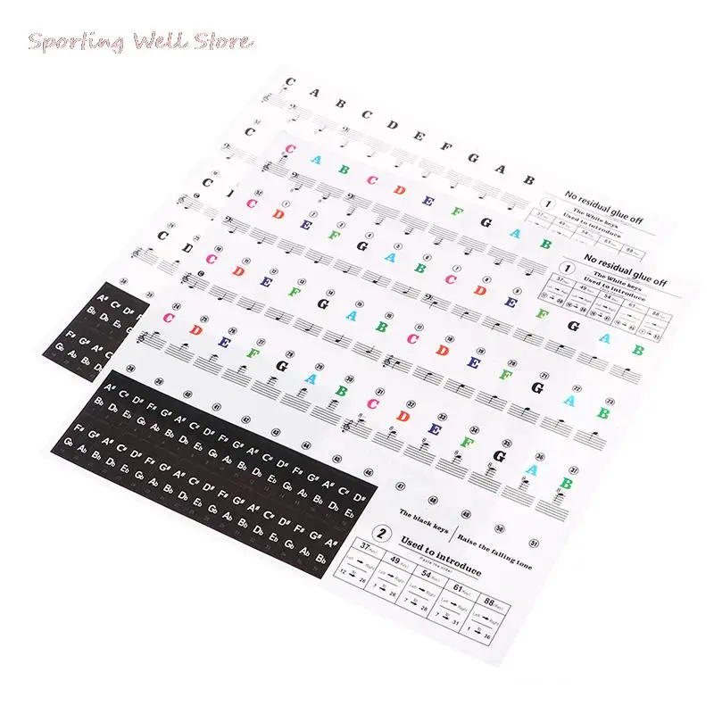 Наклейки на клавиатуру 61 54 клавиши