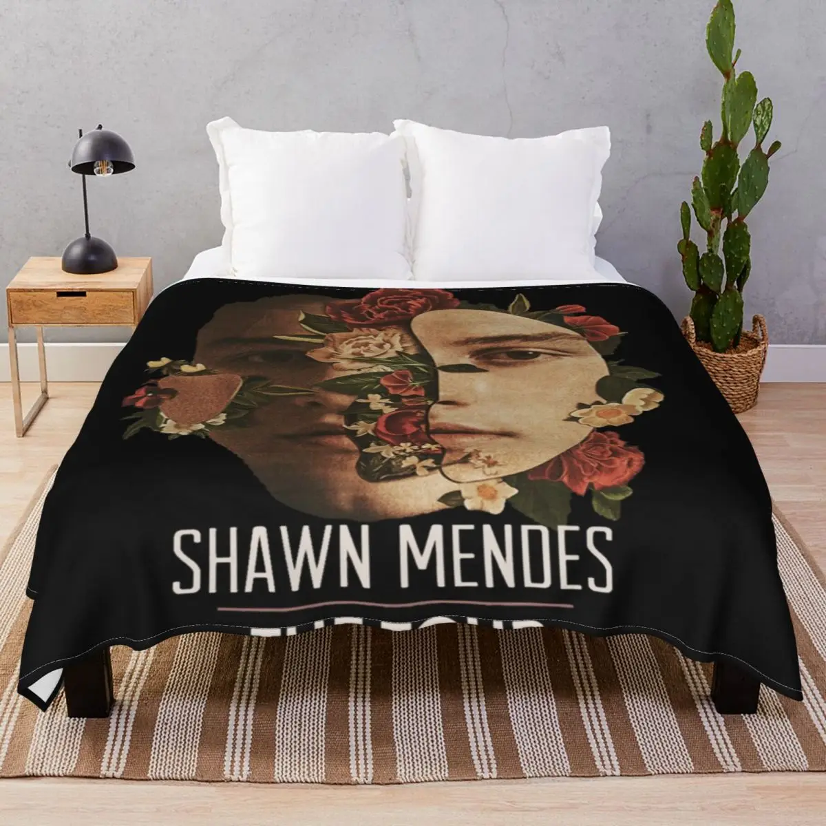 Duanu THE MENDES TOUR 2019 Blankets Fleece Plush Print Super Warm Throw Blanket for Bedding Sofa Camp Office