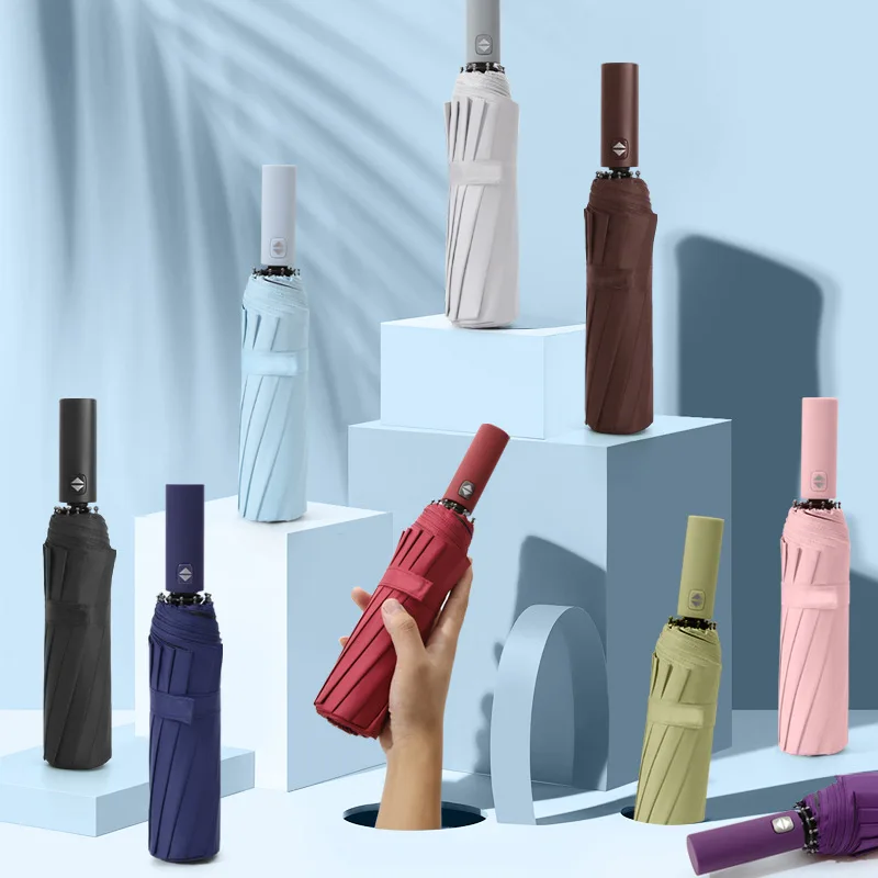 

Thickened Portable 12-bone Automatic Umbrella Reinforced Folding Umbrella Business Automatic Umbrella Sunny Umbrella