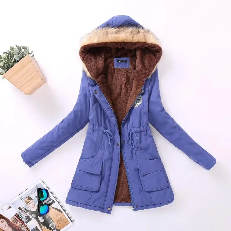 Women Winter Military Coats Cotton Wadded Hooded Jacket Casual Parka Thickness Warm Xxxl Size Quilt Snow Outwear