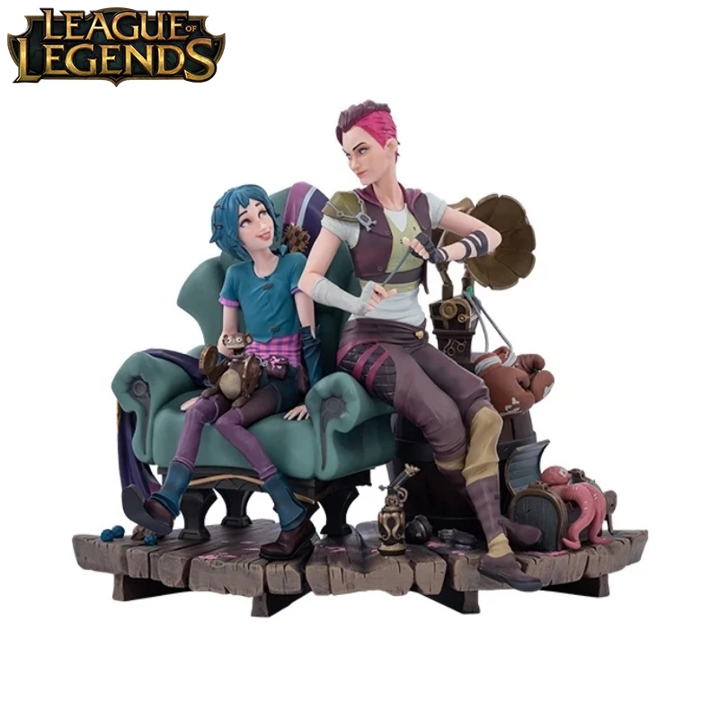 В наличии подлинный оригинальный Arcane: League of Legends Vi &amp Jinx экшн-фигурка аниме