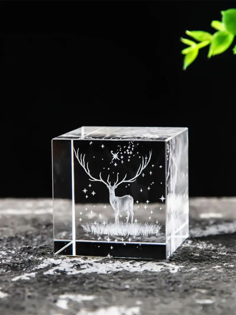 

40cm Crystal Cloud Raindrop Cube Inside Carving Moon Solar System Galaxy Desktop Ornament Creative Birthday Gift New 2022