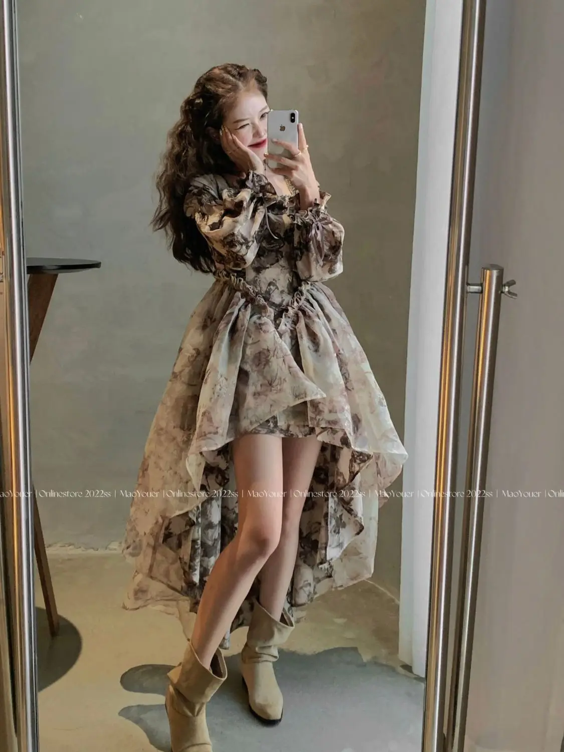 

Осенние цветочные сказочные платья для женщин 2022 Роскошные Дизайнерские облегающие корейские платья принцессы женские шикарные Элегантные повседневные юбки