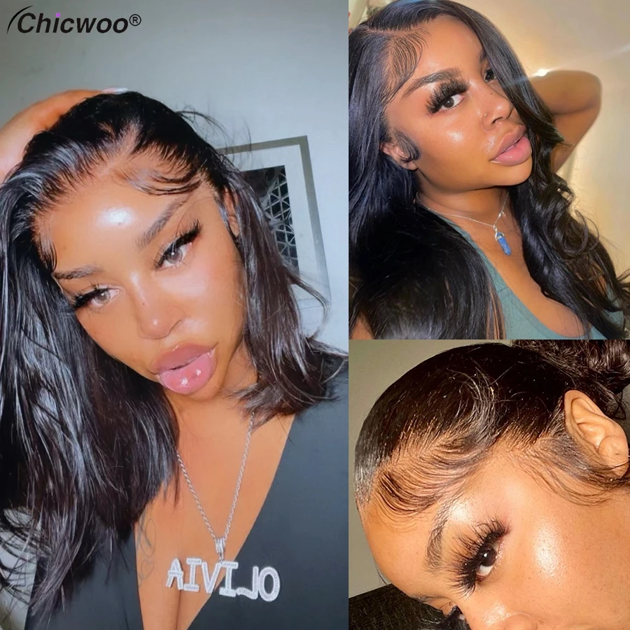 CHICWOO HD Lace Baby Hair Stripes 8 Pcs Human Hair Baby Hair Edge Reusable More Natural for Women Swiss Lace Hairline Baby Hair