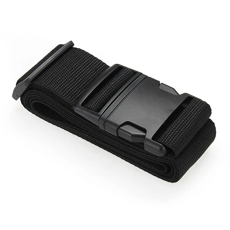 

4X Luggage Belt Strap Belt Cord Rope Black For Suitcase Travel Bag 2M