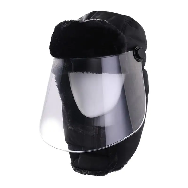 

Winter Trapper Ski Hat Russian Warm Hat Ear Flaps Cozy Plush Sherpa Trapper Caps For Skiing Snowboarding Camping