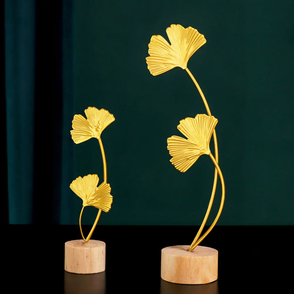 

2 шт., декоративные металлические листья гинкго в скандинавском стиле