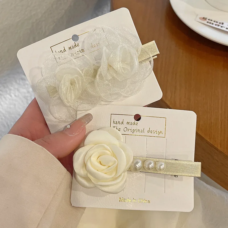 

Korea Hair Accessories for Women Elegant Flower Hair Clips Girl Vintage Pearl Headpiece Hair Pins Ladies Beauty Barette Headwear