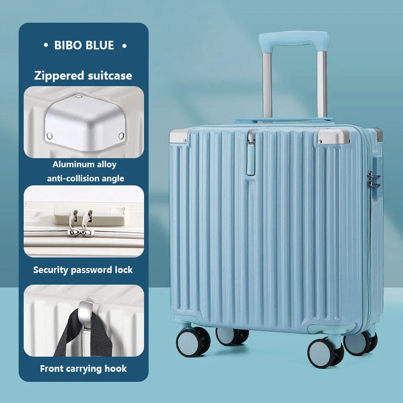 Fashion High Beauty Hook Suitcase 16/18 Inch Aluminum Frame Password Universal Wheel Suitcase