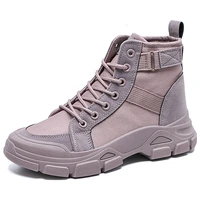 boots female 2022 spring new student wild knight short boots short tube high top small short boots canvas shoes 35 40