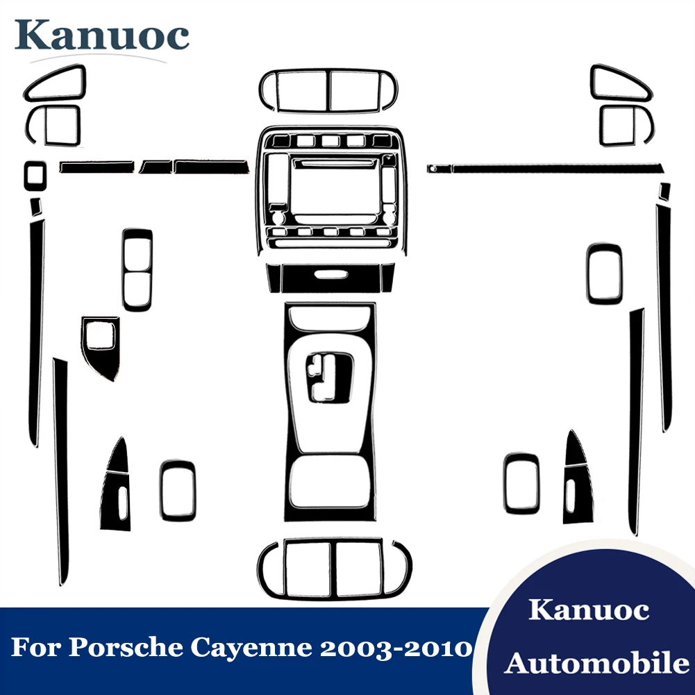 Автомобильные фортепиано черные наклейки для Porsche Cayenne 2003 2004 2005 2006 2007 2008 2009 2010