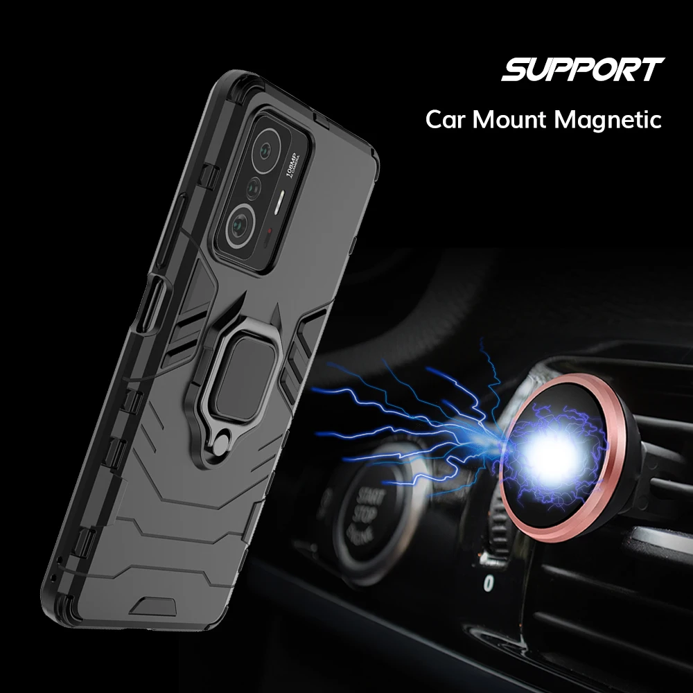 UFLAXE Original Shockproof Case for Xiaomi 11T / 11T Pro Back Cover Hard Casing with Ring Stand enlarge