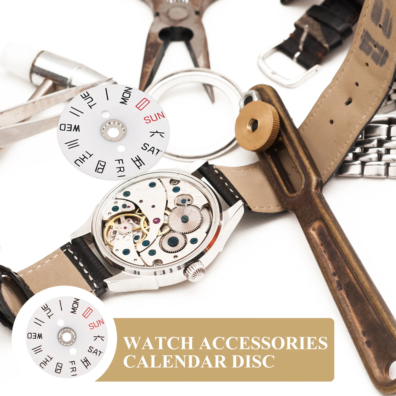 Calendar Disc Movement Watch Replacement Lightweight Week Dial Ring Repair Mechanical