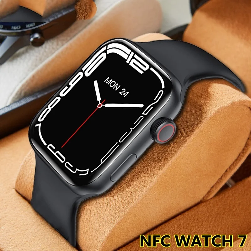 

2021 Смарт-часы NFC IWO мужские серии 7 Bluetooth Смарт-часы с вызовом для женщин спортивный фитнес-трекер для Android IOS PK W37 Pro HW22Plus