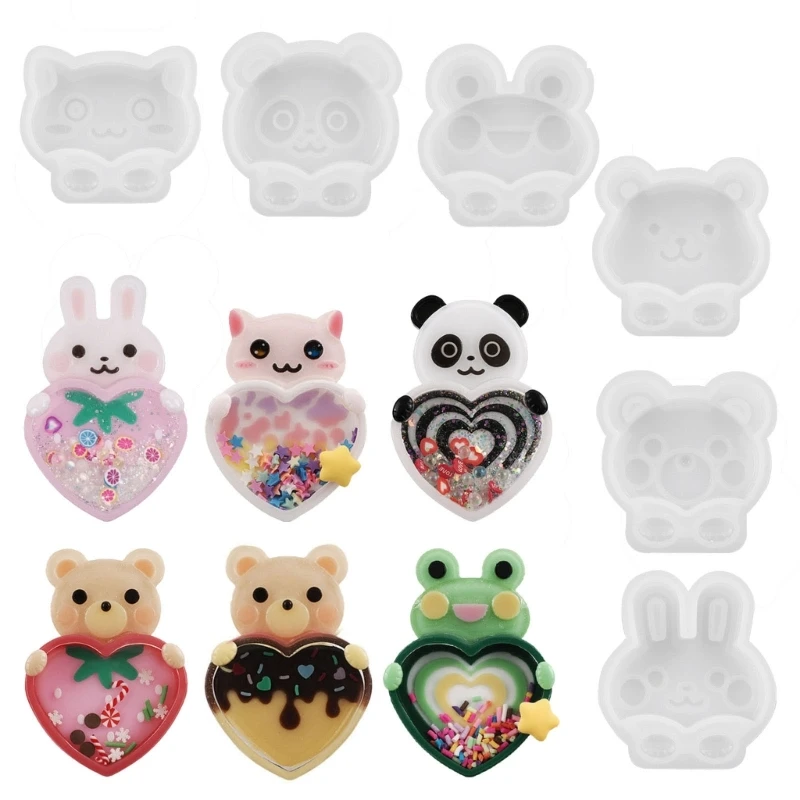 Встряхиваемые фигурки животных из смолы DIY силиконовые формы для ювелирных