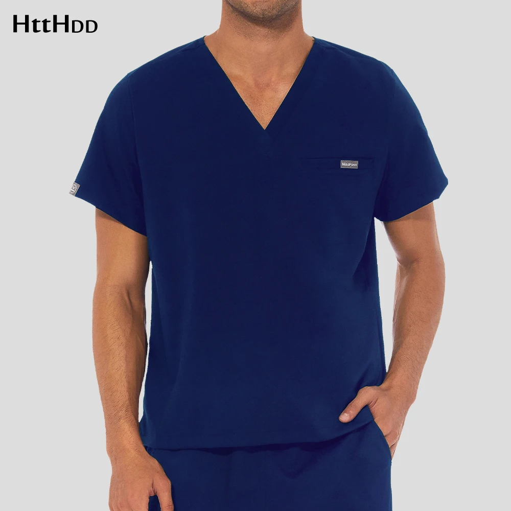 

Operating Room Uniform Dental Clinic Shirts Lab Doctor Nurse Work Uniform Medical Surgical Scrubs Tops Pet Grooming Spa Clothes