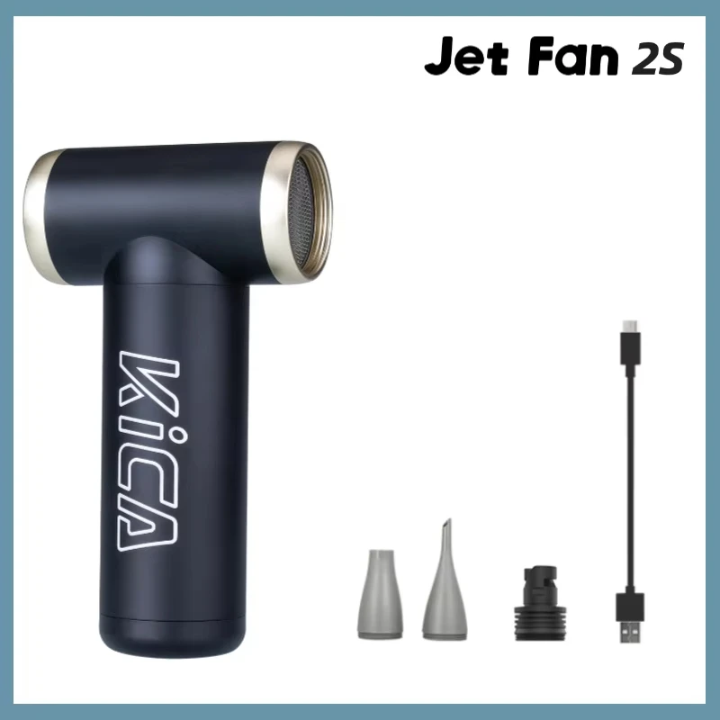 Фото Портативный турбовентилятор KICA Jetfan2S 117000 об/мин, беспроводной очиститель для компьютерных клавиатур, ПК, автомобилей, камер №1