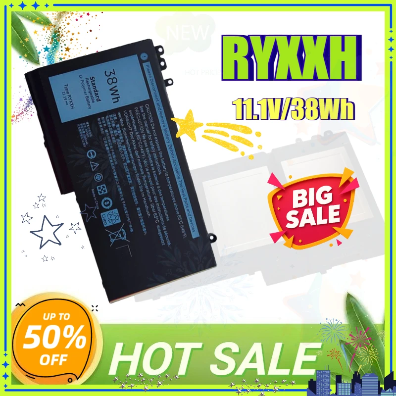 Фото Сменная батарея RYXXH для ноутбуков Dell Latitude 12 5000 11-3150 11-3160 11-3550 E5250 E5450 E5470 E5550 E5270 P25S 79VRK WYJC2 №1