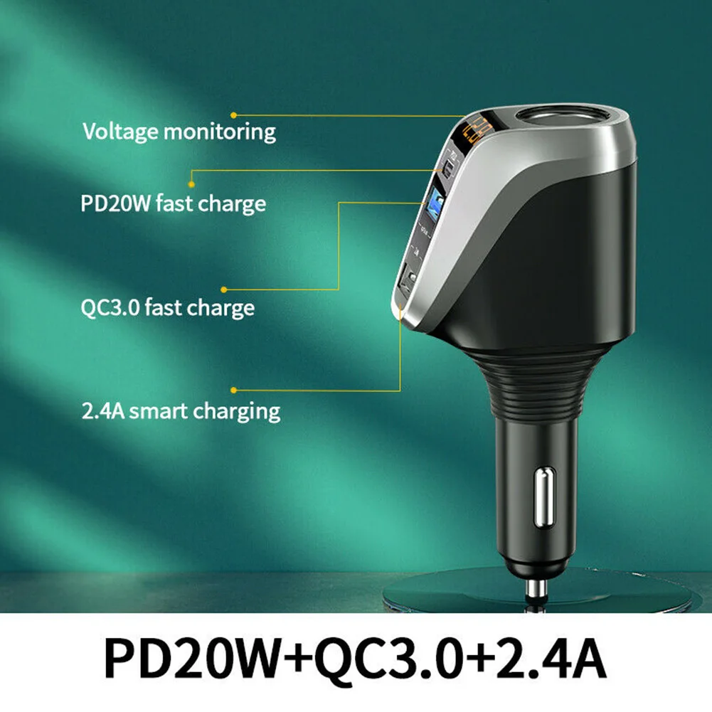 

Fast Charging Car Charger Smart Smart Charging Auto Accessories Car Power Adapter Cell Phone DC 12-24V Hot Sale