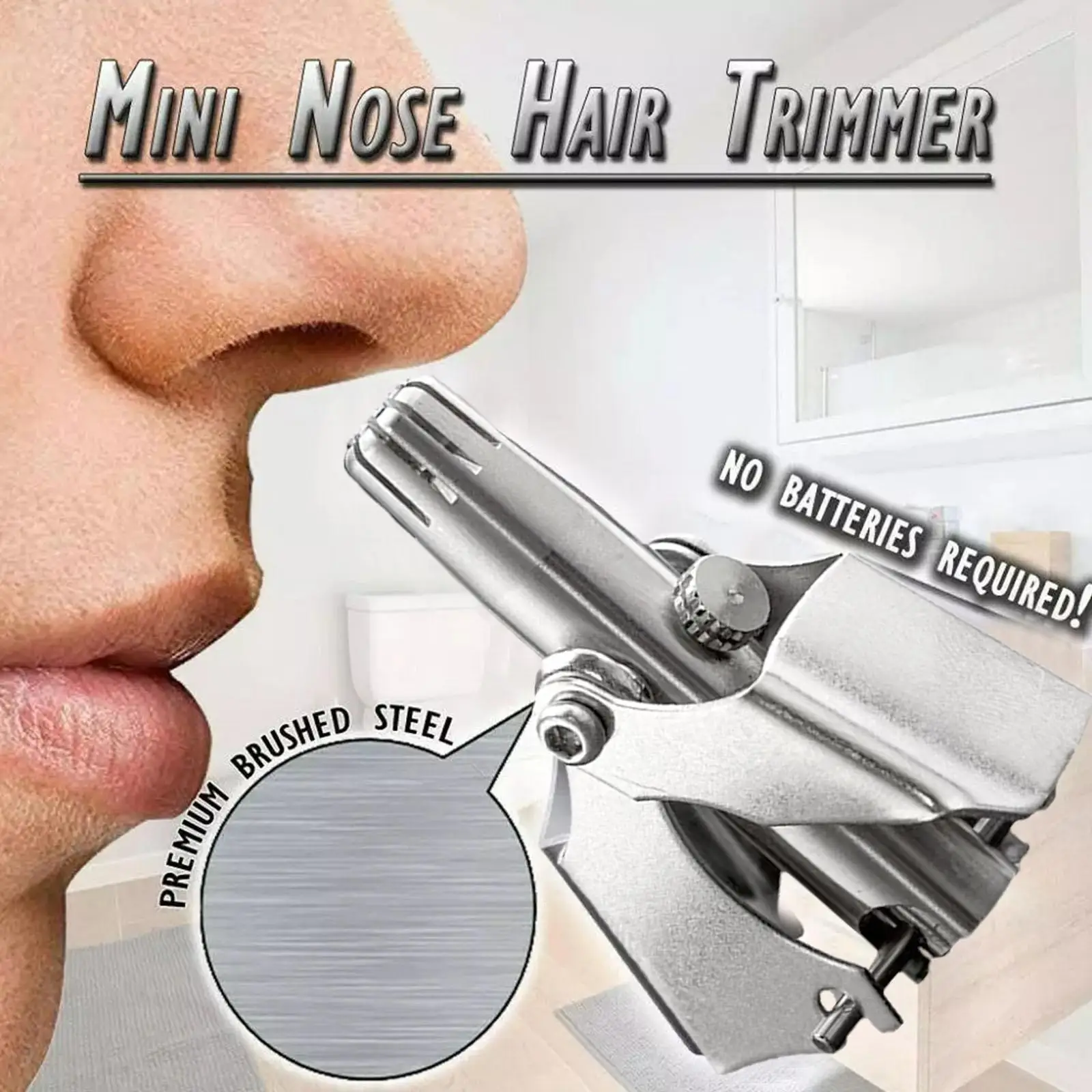 

Триммер для носа и ушей для мужчин и женщин, ручной моющийся триммер из нержавеющей стали для бровей, бритва S R1F9