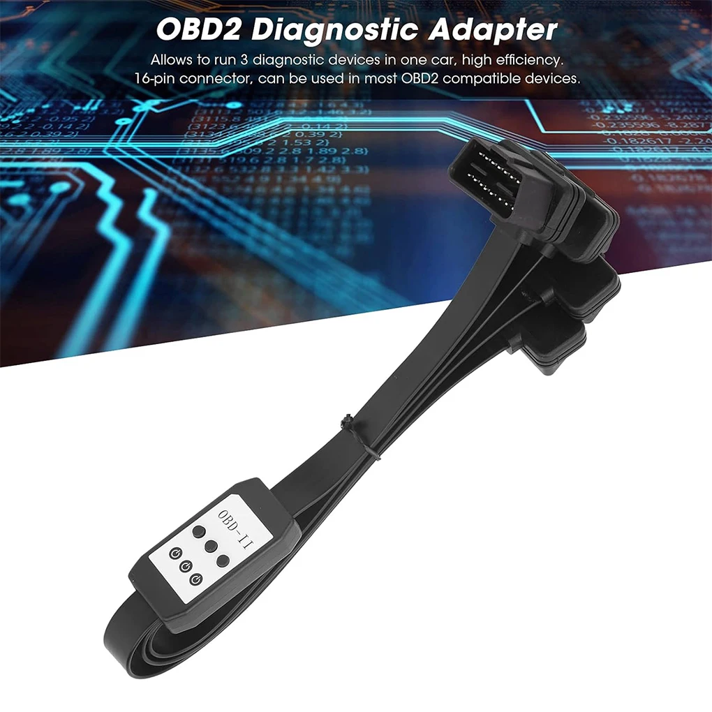 

Разветвитель Кабеля-удлинителя на 3 OBD 2 OBD 2 удлинитель 1 на 3 3 OBD 2 удлинитель 3 OBD 2 16-контактный разъем
