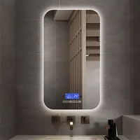 LED Rectangle Vanity Bathroom Mirror Whit 3 color Light+Bluetooth+Anti Fog+Human-body induction Makeup backlight mirror