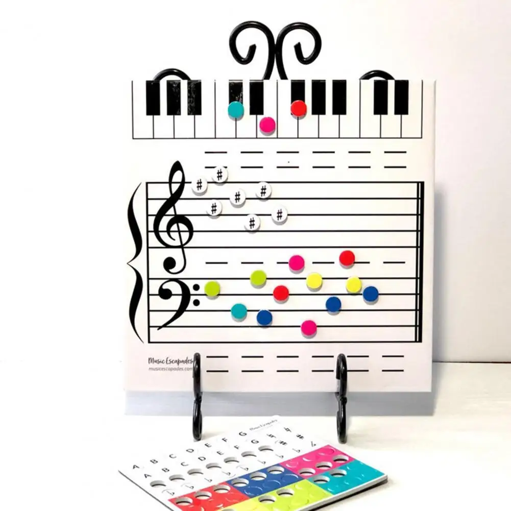 

Paper 1 Set Useful Reusable Educational Grand Staff Magnetic Toy Portable Music Staff Board Reusable for School