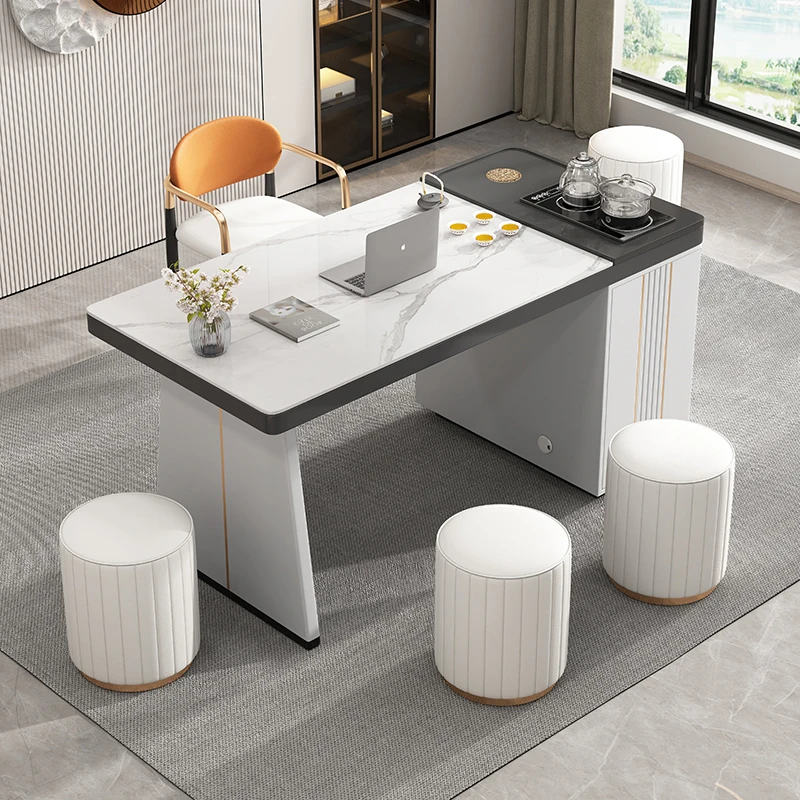 Кофейный обеденный столик современный роскошный мобильный стол консоль для