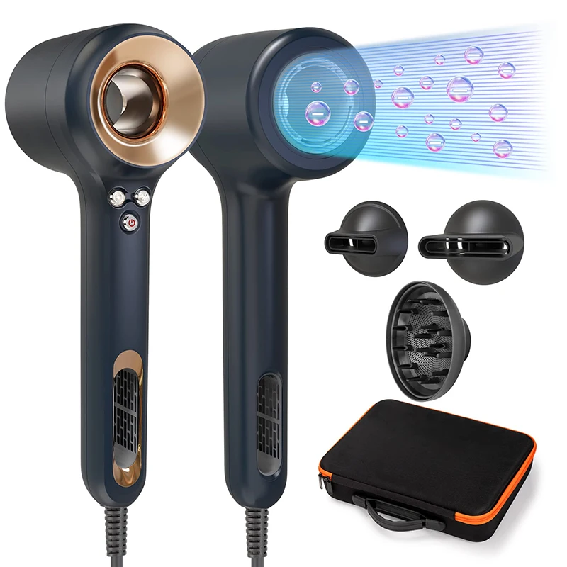 

Chignon Super Sonic Hair Dryer Machine Curly Diffuser Blow Dryers Ionic Blowdryer Professional Hairdryer Leafless Air Blower