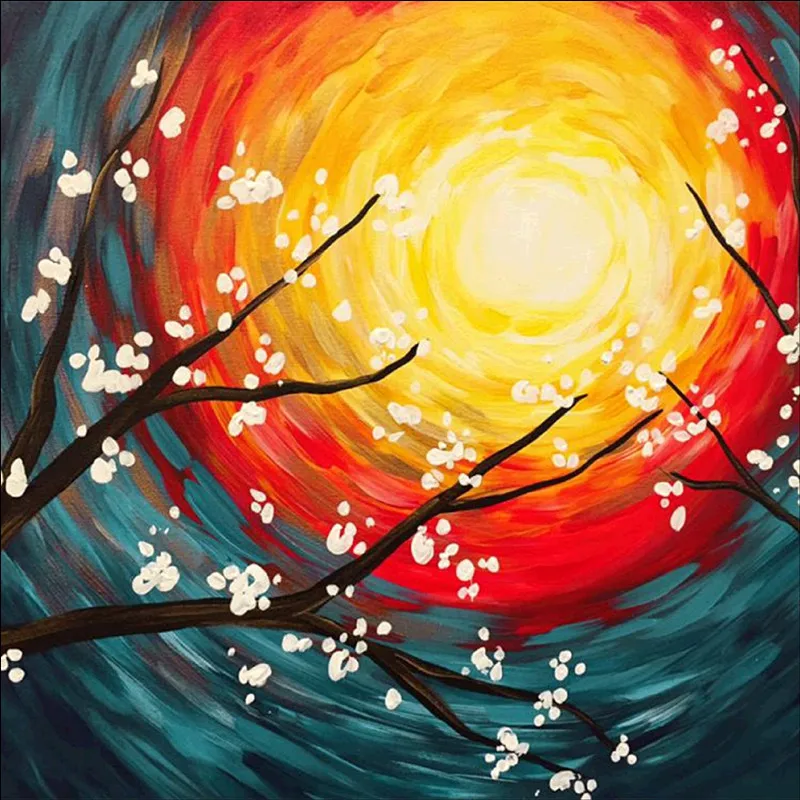 

2631Ann-Tulip diy digital oil painting oil painting acrylic flower painting explosion hand-filled landscape painting
