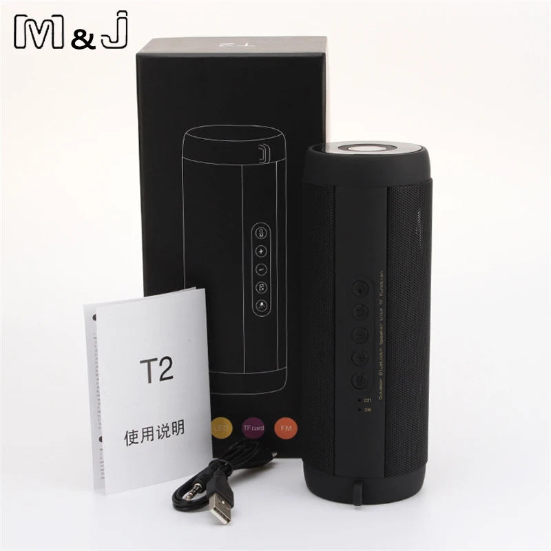 M&J Wireless Best Bluetooth Speaker Waterproof Portable Outdoor Mini Column Box Loudspeaker Speakers Design for iPhone Xiaomi