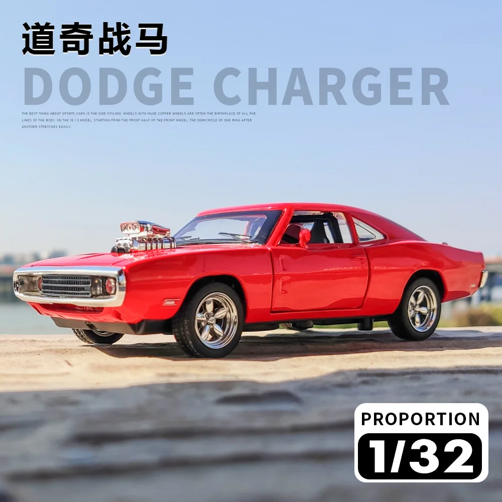 

1:32 Alloy The Fast And The Furious Dodge Car Model With Sound And Light Diecasts & Toy Vehicles Pull Back Car Collection Toys