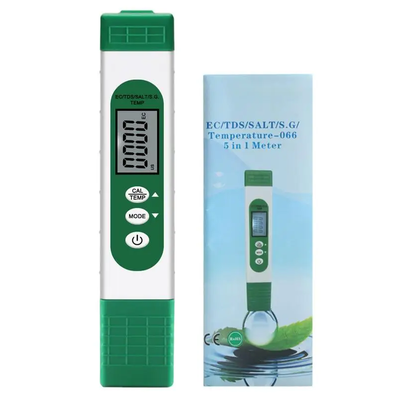 

5 в 1, электронный измеритель качества воды с ЖК-дисплеем