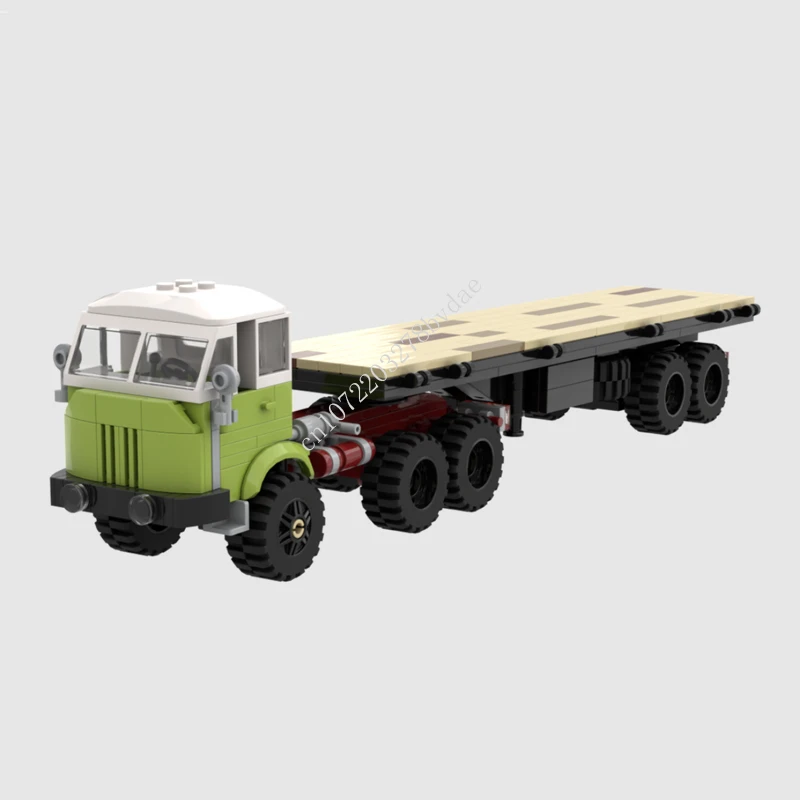

361PCS MOC City Transportation Flatbed Semi Truck with Trailer Model Building Blocks Bricks DIY Creative Assembly Toys Gifts