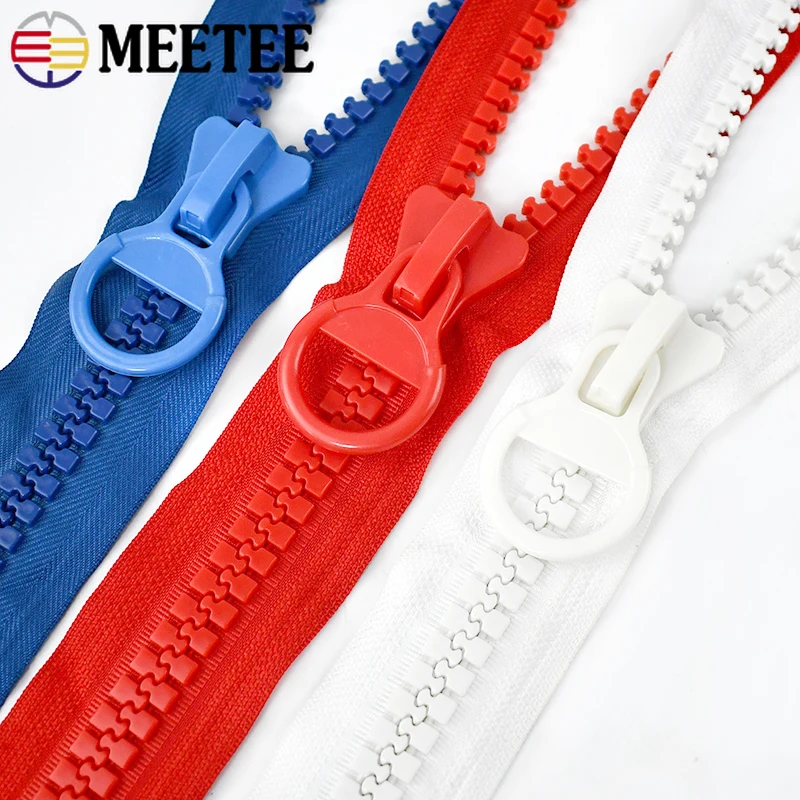 

Meetee 1/2Meters 20# Extra Large Resin Zippers for Tent Outdoor Luggage Garment Zip Repair Sewing Accessories DIY Craft