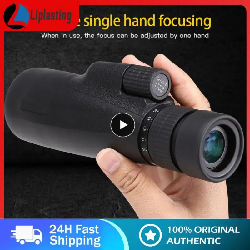 

HD 10x Viewing Angle Monocular Rainproof Telescope 10-30x50 All-optical Large Eyepiece Continuous Zoom FMC Coating Image Stable