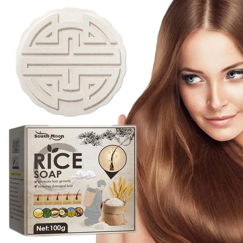 

Shampoo Bar Rice Water Shampoo And Conditioner Solid Shampoo Bar For Hair & Scalp Hair Soap Helps Stop Hair Loss & Promotes