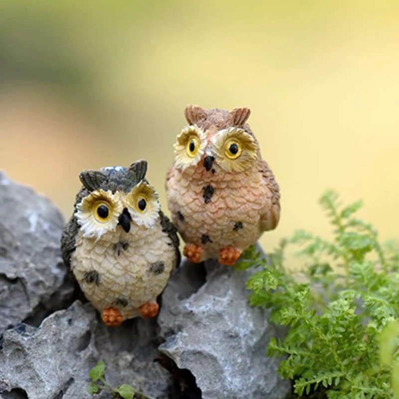 16 шт. миниатюрные ночные фигурки совы искусственные животные как показано на